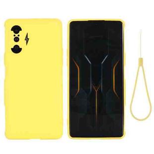 For Xiaomi Redmi Poco F3 GT 5G Solid Color Liquid Silicone Dropproof Full Coverage Protective Case(Yellow)