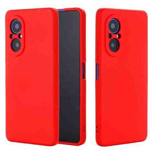 For Honor 50 SE Solid Color Liquid Silicone Dropproof Full Coverage Protective Case(Red)