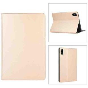 For Honor Tablet V7 Pro Voltage Craft Texture TPU Horizontal Flip Protective Case with Holder(Gold)