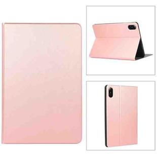 For Honor Tablet V7 Pro Voltage Craft Texture TPU Horizontal Flip Protective Case with Holder(Rose Gold)