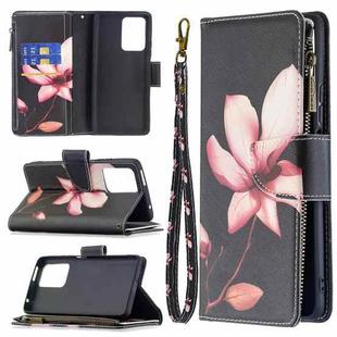 For Xiaomi Mi 11T Colored Drawing Pattern Zipper Horizontal Flip Leather Case with Holder & Card Slots & Wallet(Lotus)
