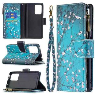 For Xiaomi Mi 11T Colored Drawing Pattern Zipper Horizontal Flip Leather Case with Holder & Card Slots & Wallet(Plum Blossom)