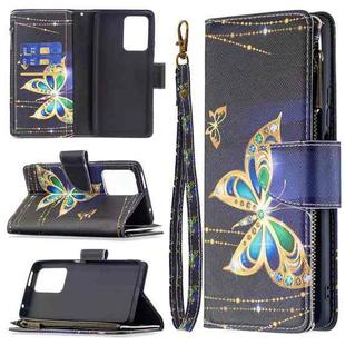 For Xiaomi Mi 11T Colored Drawing Pattern Zipper Horizontal Flip Leather Case with Holder & Card Slots & Wallet(Big Butterfly)