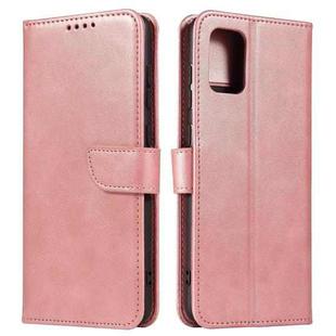 For Samsung Galaxy A51 5G Calf Texture Buckle Horizontal Flip Leather Case with Holder & Card Slots & Wallet(Rose Gold)