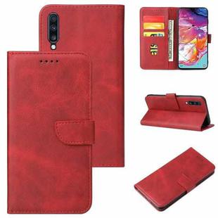 For Samsung Galaxy A70 Calf Texture Buckle Horizontal Flip Leather Case with Holder & Card Slots & Wallet(Red)