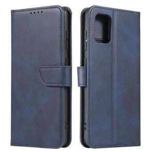 For Samsung Galaxy A81 Calf Texture Buckle Horizontal Flip Leather Case with Holder & Card Slots & Wallet(Blue)