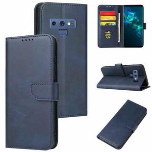 For Samsung Galaxy Note9 Calf Texture Buckle Horizontal Flip Leather Case with Holder & Card Slots & Wallet(Blue)