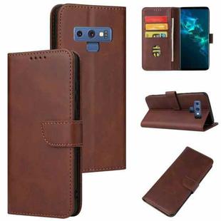 For Samsung Galaxy Note9 Calf Texture Buckle Horizontal Flip Leather Case with Holder & Card Slots & Wallet(Brown)