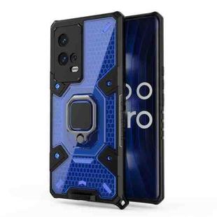 For vivo iQOO 8 Pro Space PC + TPU Ring Holder Protective Case(Blue)
