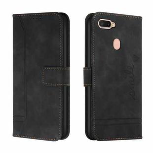 For OPPO A12 Retro Skin Feel Horizontal Flip Soft TPU + PU Leather Case with Holder & Card Slots & Photo Frame(Black)