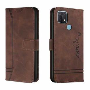 For OPPO A15 Retro Skin Feel Horizontal Flip Soft TPU + PU Leather Case with Holder & Card Slots & Photo Frame(Coffee)