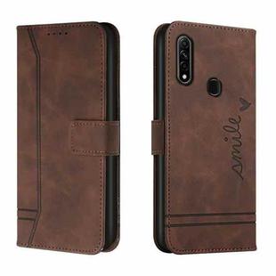 For OPPO A31 Retro Skin Feel Horizontal Flip Soft TPU + PU Leather Case with Holder & Card Slots & Photo Frame(Coffee)