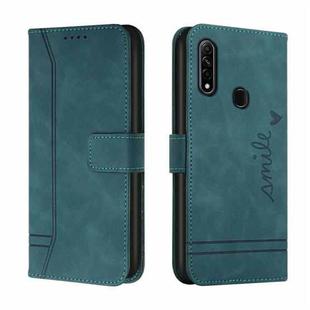 For OPPO A31 Retro Skin Feel Horizontal Flip Soft TPU + PU Leather Case with Holder & Card Slots & Photo Frame(Green)