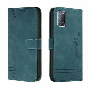 For OPPO A52 Retro Skin Feel Horizontal Flip Soft TPU + PU Leather Case with Holder & Card Slots & Photo Frame(Green)