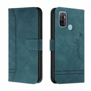 For OPPO A53 2020 Retro Skin Feel Horizontal Flip Soft TPU + PU Leather Case with Holder & Card Slots & Photo Frame(Green)