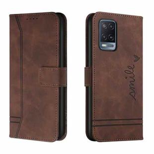 For OPPO A55 5G Retro Skin Feel Horizontal Flip Soft TPU + PU Leather Case with Holder & Card Slots & Photo Frame(Coffee)