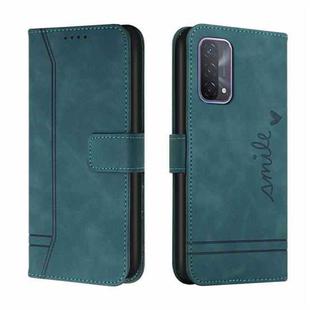 For OPPO A74 Retro Skin Feel Horizontal Flip Soft TPU + PU Leather Case with Holder & Card Slots & Photo Frame(Green)