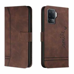 For OPPO A94 4G Retro Skin Feel Horizontal Flip Soft TPU + PU Leather Case with Holder & Card Slots & Photo Frame(Coffee)