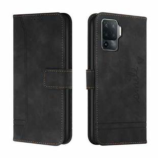 For OPPO A94 4G Retro Skin Feel Horizontal Flip Soft TPU + PU Leather Case with Holder & Card Slots & Photo Frame(Black)