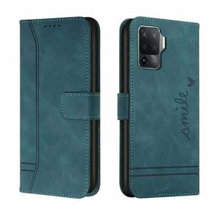 For OPPO A94 4G Retro Skin Feel Horizontal Flip Soft TPU + PU Leather Case with Holder & Card Slots & Photo Frame(Green)