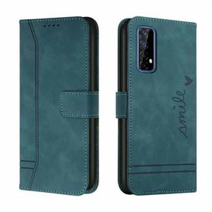 For OPPO Realme 7 4G Retro Skin Feel Horizontal Flip Soft TPU + PU Leather Case with Holder & Card Slots & Photo Frame(Green)