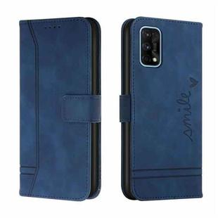 For OPPO Realme 7 Pro Retro Skin Feel Horizontal Flip Soft TPU + PU Leather Case with Holder & Card Slots & Photo Frame(Blue)