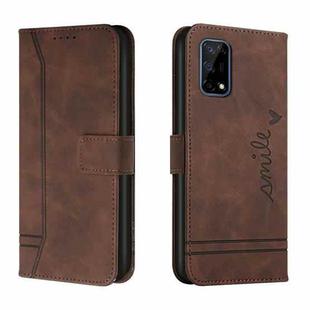 For OPPO Realme 7 5G Retro Skin Feel Horizontal Flip Soft TPU + PU Leather Case with Holder & Card Slots & Photo Frame(Coffee)