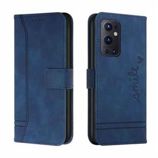 For OnePlus 9 Pro Retro Skin Feel Horizontal Flip Soft TPU + PU Leather Case with Holder & Card Slots & Photo Frame(Blue)