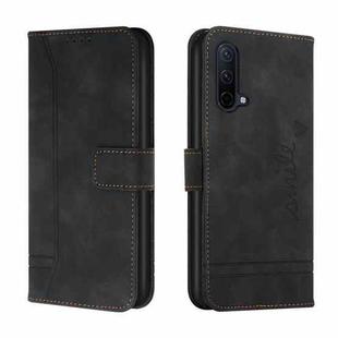 For OnePlus Nord CE 5G Retro Skin Feel Horizontal Flip Soft TPU + PU Leather Case with Holder & Card Slots & Photo Frame(Black)