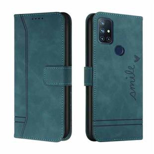 For OnePlus Nord N10 5G Retro Skin Feel Horizontal Flip Soft TPU + PU Leather Case with Holder & Card Slots & Photo Frame(Dark Green)