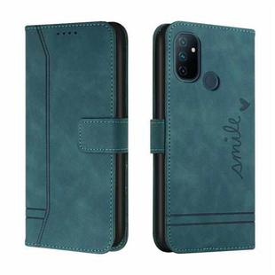 For OnePlus Nord N100 Retro Skin Feel Horizontal Flip Soft TPU + PU Leather Case with Holder & Card Slots & Photo Frame(Dark Green)