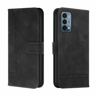 For OnePlus Nord N200 5G Retro Skin Feel Horizontal Flip Soft TPU + PU Leather Case with Holder & Card Slots & Photo Frame(Black)