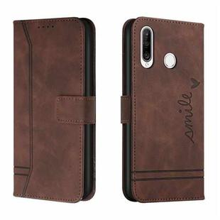 For Huawei P30 Lite Retro Skin Feel Horizontal Flip Soft TPU + PU Leather Case with Holder & Card Slots & Photo Frame(Coffee)