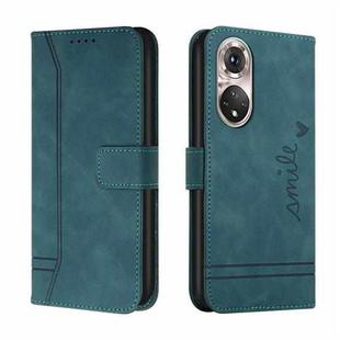 For Huawei P50 Retro Skin Feel Horizontal Flip Soft TPU + PU Leather Case with Holder & Card Slots & Photo Frame(Green)