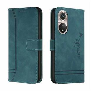 For Huawei P50 Pro Retro Skin Feel Horizontal Flip Soft TPU + PU Leather Case with Holder & Card Slots & Photo Frame(Green)