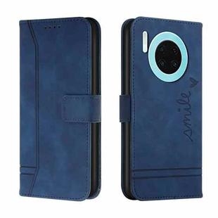 For Huawei Y9a Retro Skin Feel Horizontal Flip Soft TPU + PU Leather Case with Holder & Card Slots & Photo Frame(Blue)