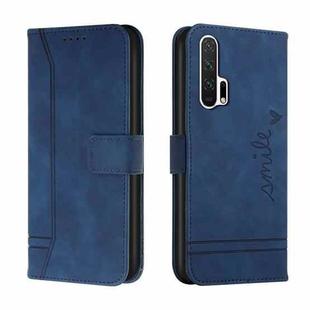 For Honor 20 Pro Retro Skin Feel Horizontal Flip Soft TPU + PU Leather Case with Holder & Card Slots & Photo Frame(Blue)