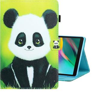 For Galaxy Tab A 10.1 (2019) / T510 Colored Drawing Horizontal Flip PU Leather Case with Holder & Card Slot(Panda)