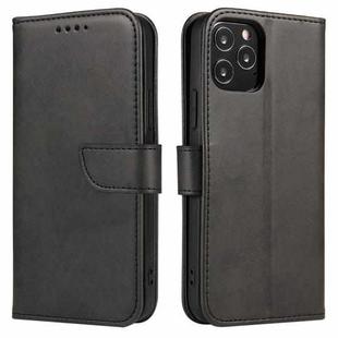 For iPhone 12 Pro Max Calf Texture Buckle Horizontal Flip Leather Case with Holder & Card Slots & Wallet(Black)