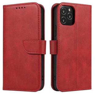 For iPhone 12 / 12 Pro Calf Texture Buckle Horizontal Flip Leather Case with Holder & Card Slots & Wallet(Red)