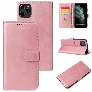 Calf Texture Buckle Horizontal Flip Leather Case with Holder & Card Slots & Wallet For iPhone 11 Pro Max(Rose Gold)