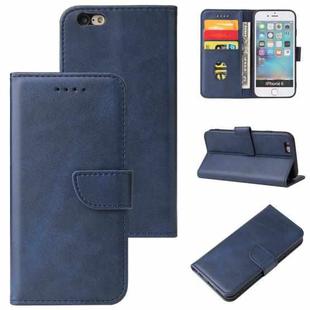 Calf Texture Buckle Horizontal Flip Leather Case with Holder & Card Slots & Wallet For iPhone 6 & 6s(Blue)