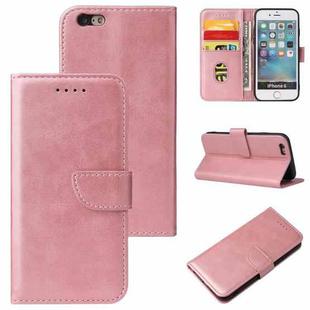 Calf Texture Buckle Horizontal Flip Leather Case with Holder & Card Slots & Wallet For iPhone 6 & 6s(Rose Gold)