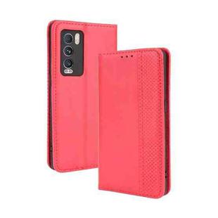 For OPPO Realme GT Explorer Master Magnetic Buckle Retro Pattern Horizontal Flip Leather Case with Holder & Card Slot & Wallet(Red)