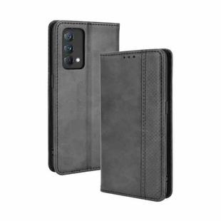For OPPO Realme GT Master Magnetic Buckle Retro Pattern Horizontal Flip Leather Case with Holder & Card Slot & Wallet(Black)