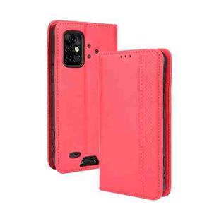 For UMIDIGI Bison Pro Magnetic Buckle Retro Pattern Horizontal Flip Leather Case with Holder & Card Slot & Wallet(Red)