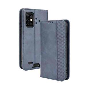For UMIDIGI Bison Pro Magnetic Buckle Retro Pattern Horizontal Flip Leather Case with Holder & Card Slot & Wallet(Blue)