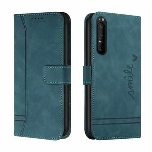 For Sony Xperia 1 II Retro Skin Feel Horizontal Flip Soft TPU + PU Leather Case with Holder & Card Slots & Photo Frame(Green)