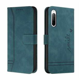 For Sony Xperia 10 II Retro Skin Feel Horizontal Flip Soft TPU + PU Leather Case with Holder & Card Slots & Photo Frame(Green)