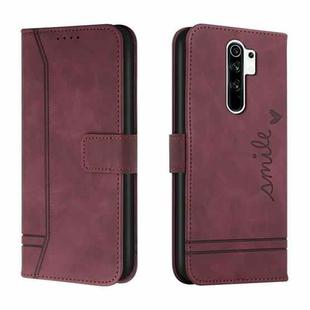 For Xiaomi Redmi 9 Retro Skin Feel Horizontal Flip Soft TPU + PU Leather Case with Holder & Card Slots & Photo Frame(Wine Red)